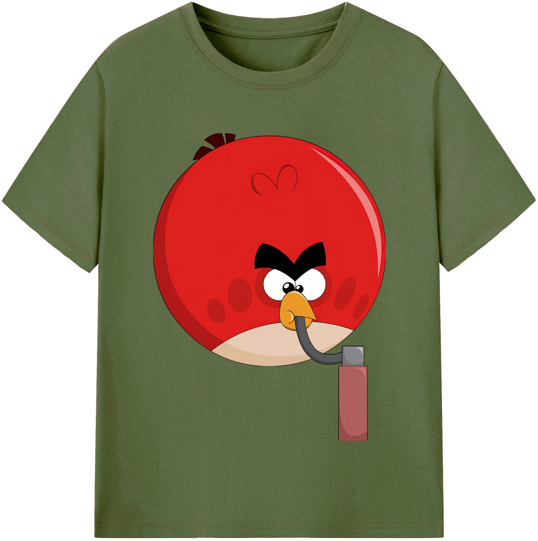 （画像用） Angry Birds アングリーバード 綿100％半袖Tシャツ（フロントプリント）